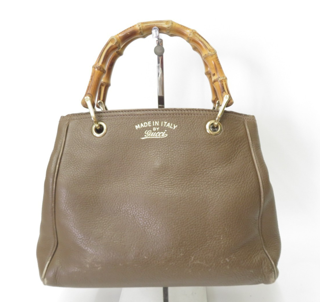 Autentica borsa a mano Gucci Swing in pelle di bambù I#49568