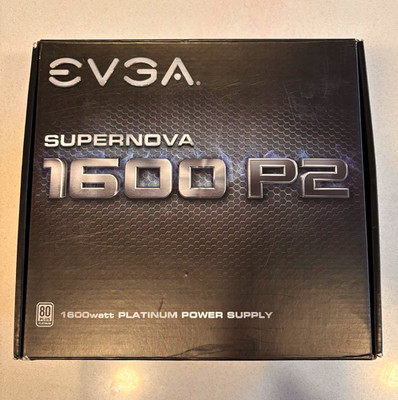 EVGA SuperNOVA 1600 P2 1600W 80+ Platinum Fully Modular PSU 220-P2-1600 Box
