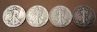 1941-S 1942-S 1943-S 1944-S Silver Walking Liberty Half Dollar. See Pics! DDR+DS