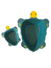 Vintage 90s Taipro Turtle Nesting Serving Bowl Set Melamine Taiwan Made Rare