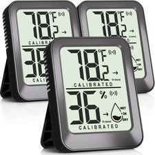 AyayaBoss 3 Pack Room Mini Temperature Humidity Meter 3 - Black 