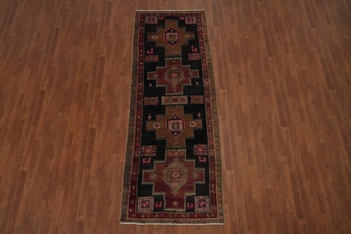 Alfombra de corredor tradicional tribal geométrica de colección de 9 pies lana anudada a mano 3x9 - Imagen 4 de 18
