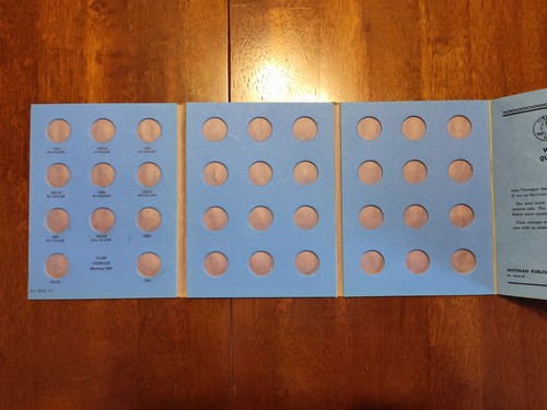 Used Whitman Washington Quarters No3 Starting 1960 - Punch In Folder 9040 - Picture 3 of 3