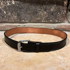Dutyman 1512U Brown Full Grain Leather Belt with Chrome Buckle