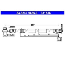 2x Bremsschlauch vorne für Skoda Octavia 3 5E3 5E5 4 NX3 NX5 Superb 3V3 | 24298