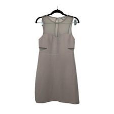 Express Dress Women's Size 4 Bodycon Dress Nude Sleeveless Mini Mesh Y2K