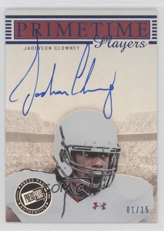 Jadeveon Clowney Press Pass Gameday Gallery Primetime Players #JC Autograph Holofoil Gold