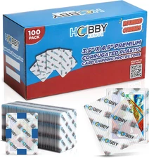100 Pack Plastic Trading Card Shipping Protector by , 3.5" X 4.5" with Rounded C