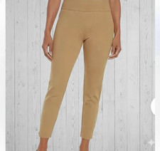 Express Women  s 2XL Ponte Pull On Ankle Pants Pecan Brown Stretch Career