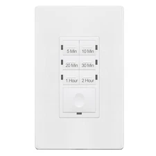 2-Hour Countdown Timer Switch, 5-10-20-30 Min, 1-2 Hr, for Bathroom Fans Heaters