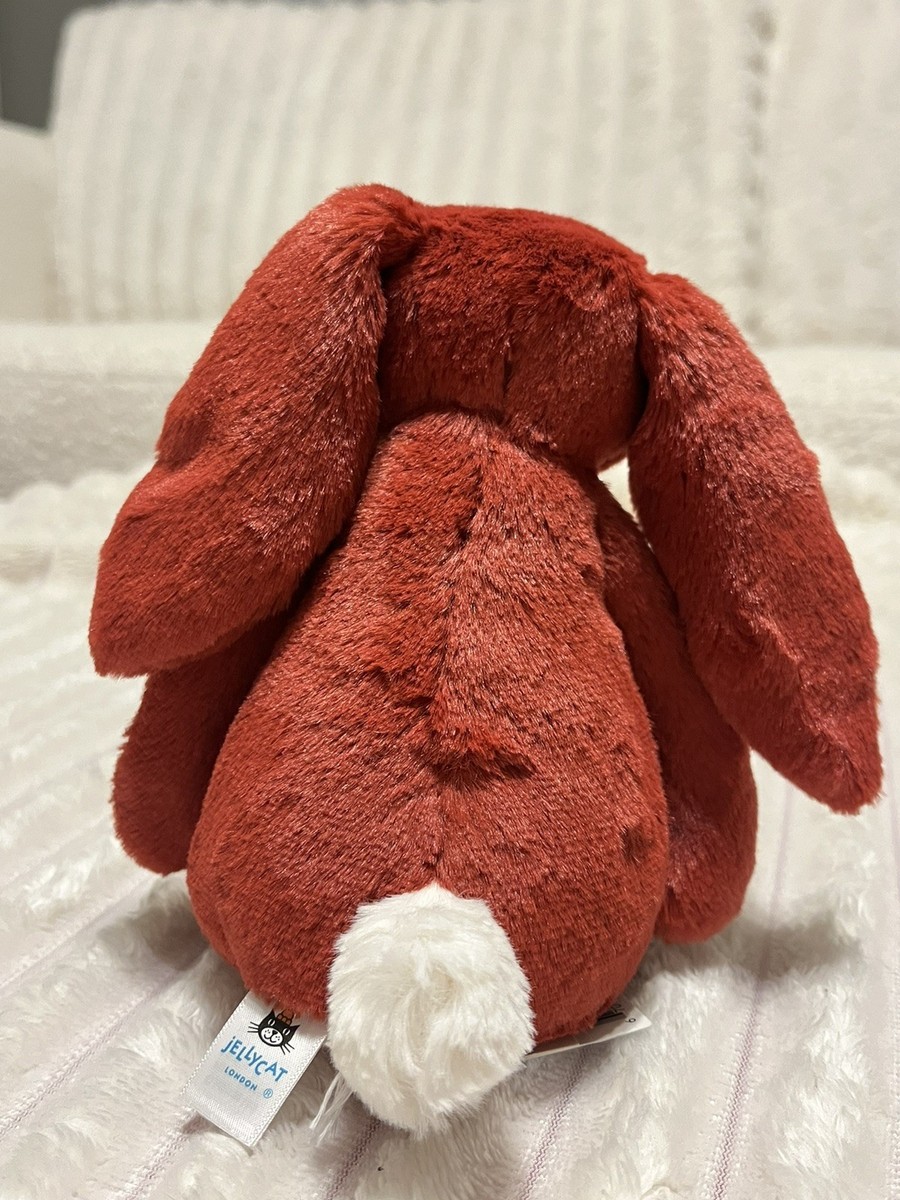 Jellycat Authentic Medium Bashful Luxe Bunny Scarlett Plush for