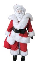 Vintage Christmas Santa Claus Standing Figurine Doll With Stand