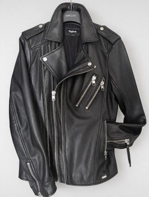Schwarze Biker-Lederjacke   stylisch & hochwertig   S TIGHA