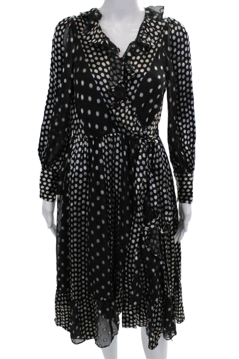 fitted lace wedding dress Z Supply Women's Campbell Dot Crepe Mini Dress, Size Medium, Black main image 0