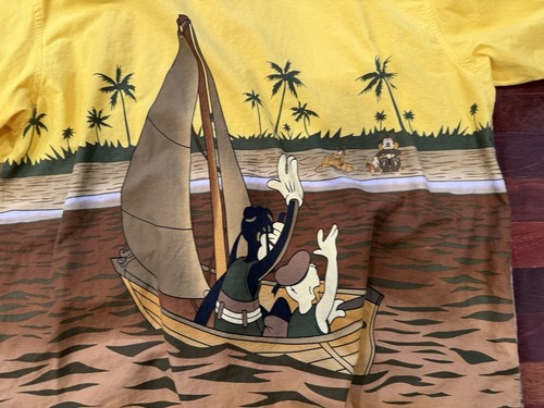 Vintage Disney Shirt Men XL Hang Loose Mickey Pluto Beach Graphic Disneyland - Picture 6 of 12