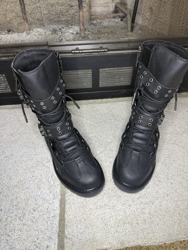 Harley Davidson Uplift HDW Side-Zip Combat Motorcycle Boots Size 8 D84810 - Image 2 of 4