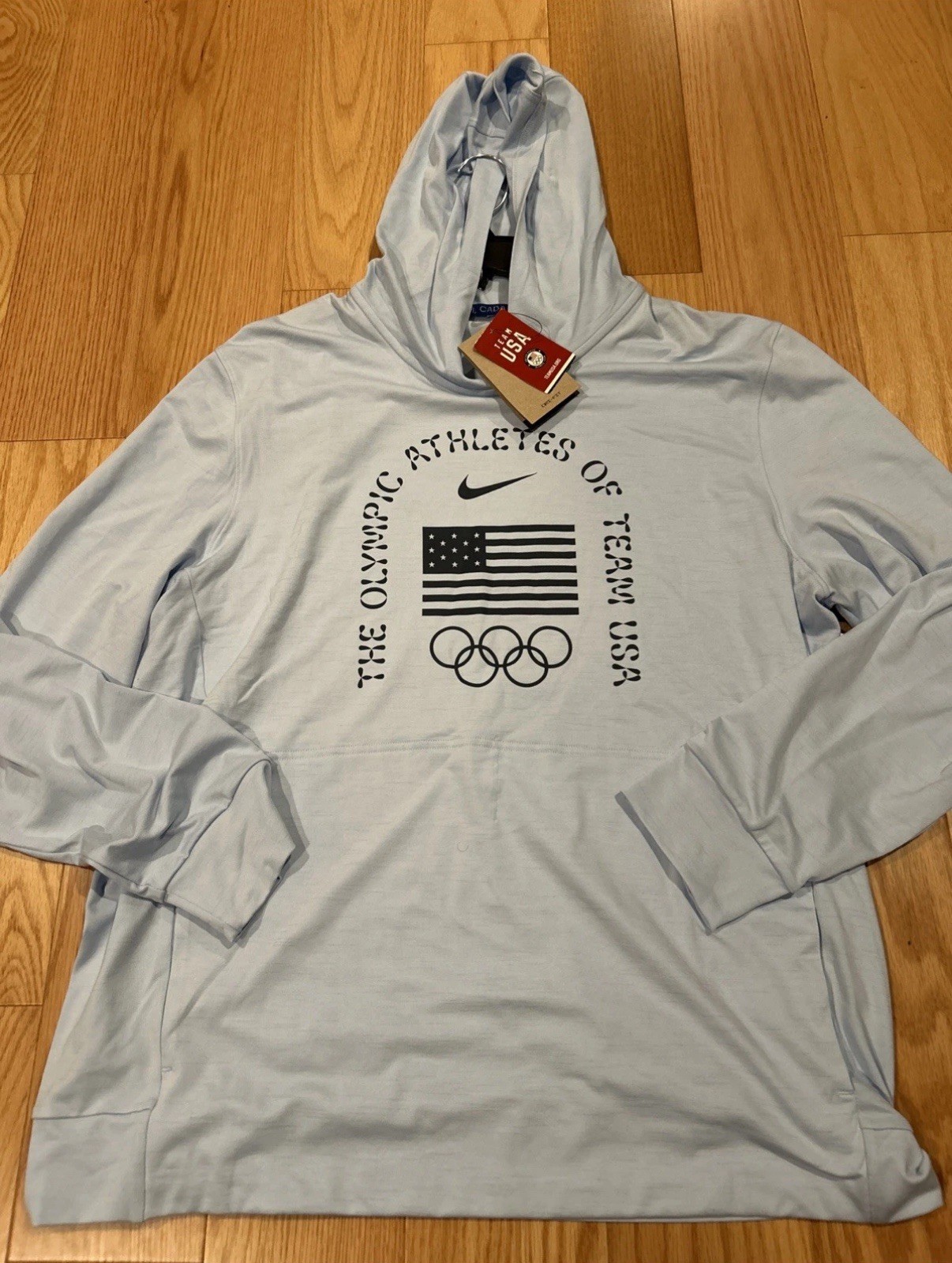 Nike Dri-Fit Team USA Olympic Yoga Restore Hoodie Blue FN0980-477 Men’s Size M