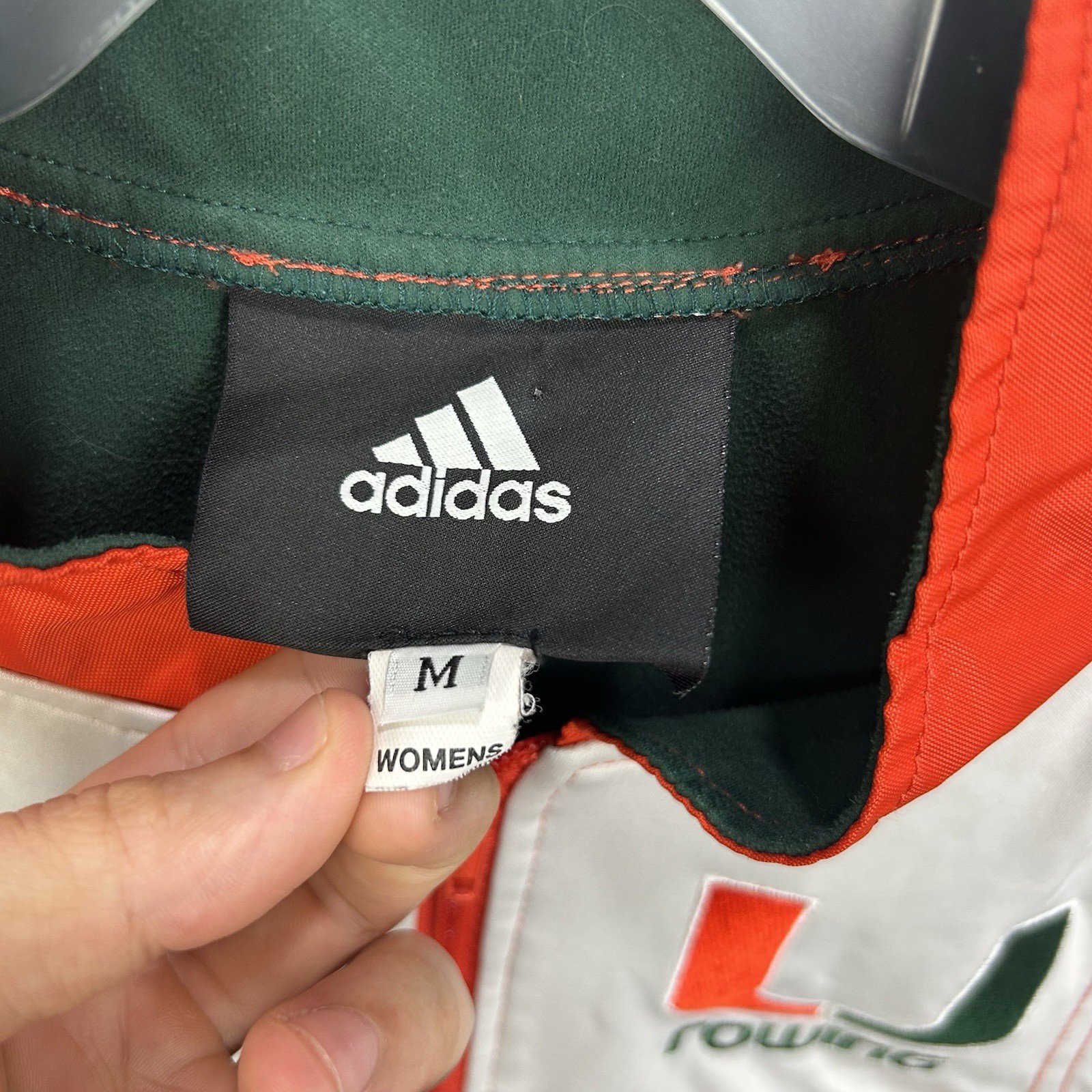 FILA Giubbotto Giacca Zip Ufficiale Adidas Donna Miami Hurricanes Rowing Team Edizione UM M