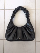 JW PEI GABBI RUCHED HOBO BAG MATTE BLACK VEGAN LEATHER BNWOT