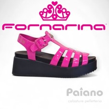 Fornarina Nokia fucsia sandalo gomma platform