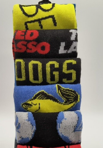 Ted Lasso Believe Fútbol Fútbol 6 Pares CALCETINES TRIPULACIÓN Hombres Talla 8-12 Nuevos - Imagen 2 de 9