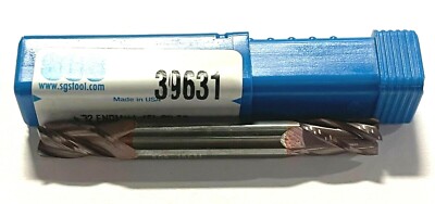 SGS 9/32'' Carbide Double End Mill TC Coating 4 Flute USA Made 39631