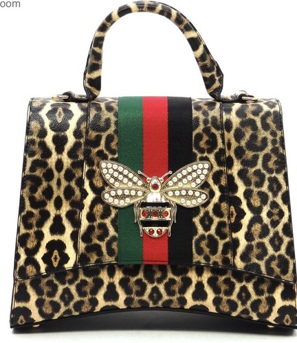 Leopard Satchel And Matching Wallet - Picture 3 of 4