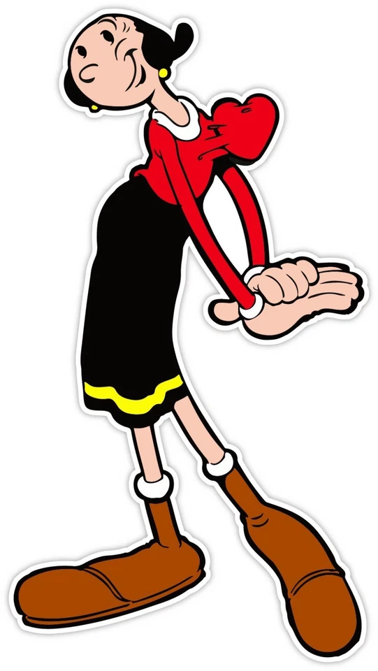 4KIDS Oyl Olive Cartoon Vinyl Sticker Car Laptop Phone Wall art Popeye