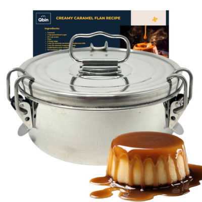 Qbin Flanera Original - 1,5 Qt Premium Flan Mold Maker | Authentic & Durable