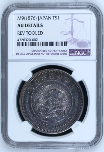 Japan Trade Dollar 1876 Meiji 9 - NGC AU Details