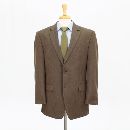 IZOD 42R Brown Sport Coat Blazer Jacket HB 2B Polyester
