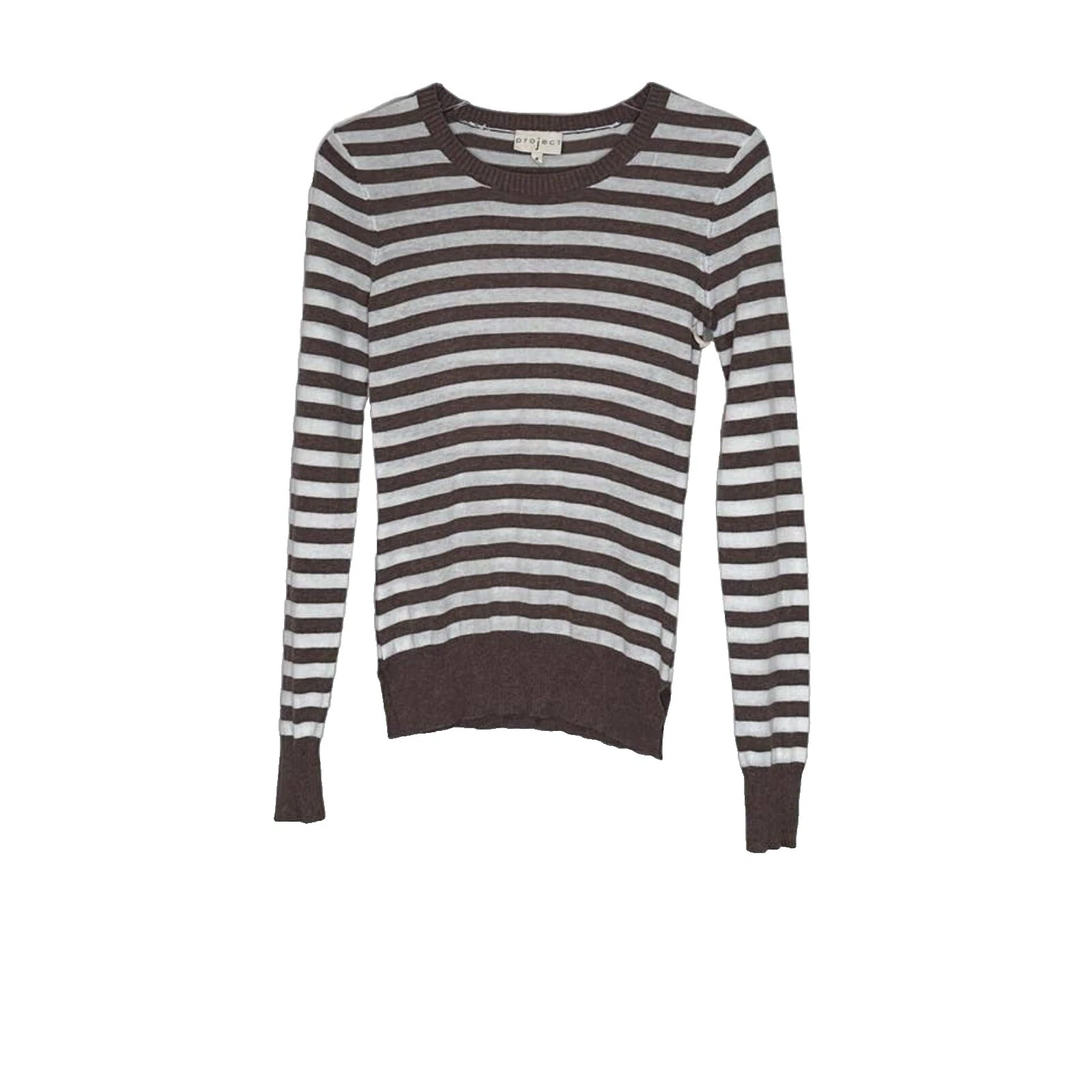 Cotton Brown Striped Sweaters for Women