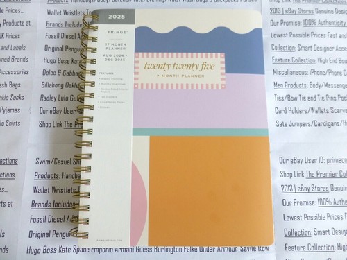 Diario Fringe 2025 Asst vista semanal planificador de 17 meses diarios espirales Softback NUEVO - Imagen 32 de 73
