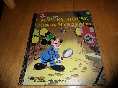 Mickey Mouse And The Missing Mouseketeers, A Little Golden Book,1979