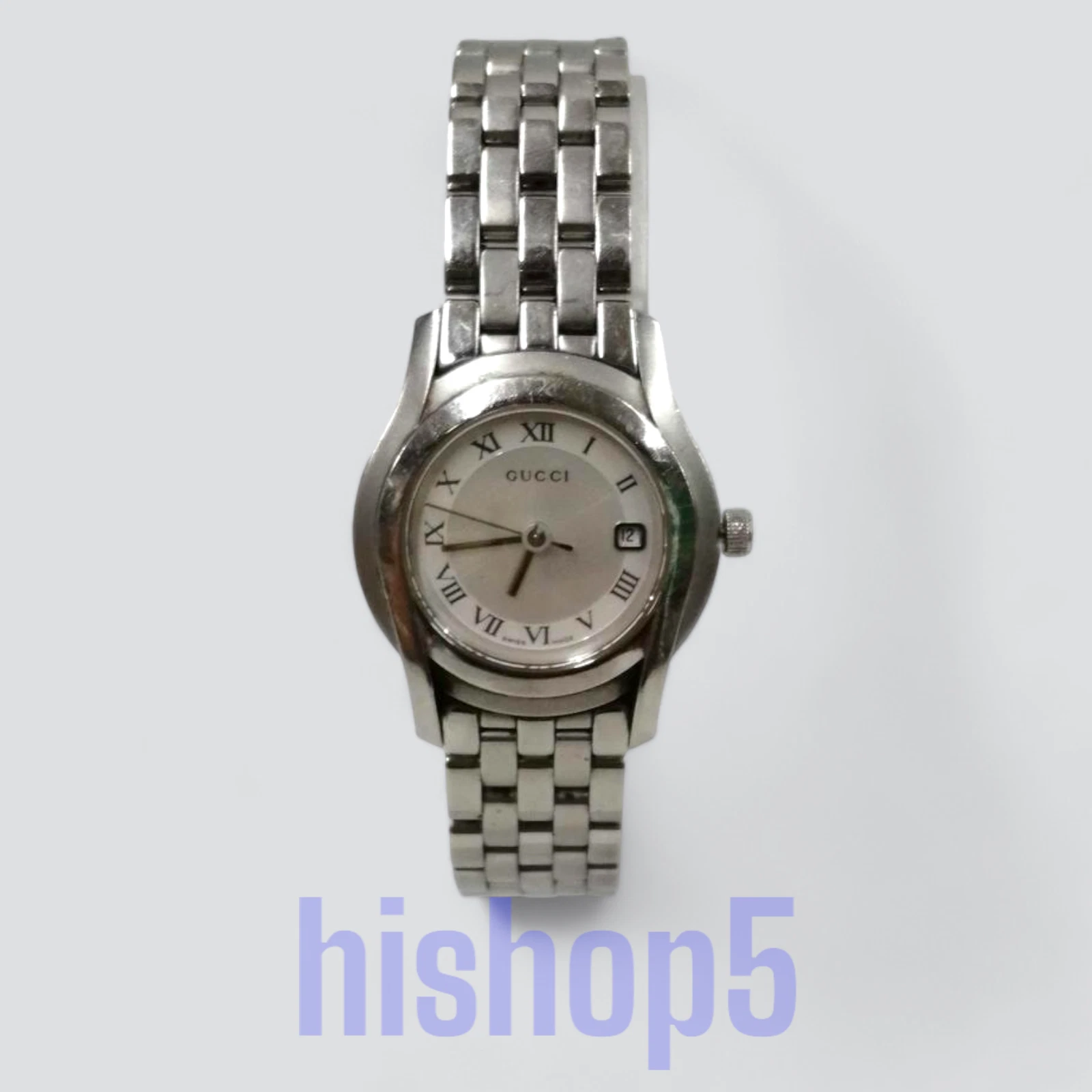Montre femme Gucci 5500L quartz vintage cadran noir excellent + 5 état, Japon