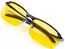 Night Driving Glasses anti Glare Polarized with Stylish Case - Night Vision/ Tac