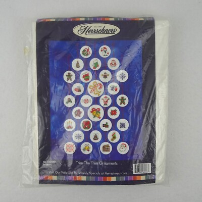 Herrschners Counted Cross Stitch Kit Trim the Tree Ornaments #56-0440 Christmas