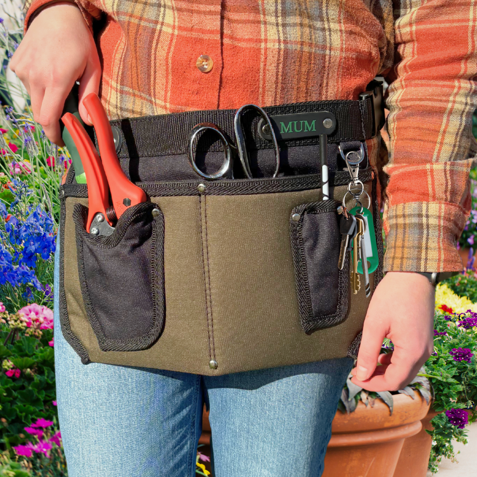 Handmade Polyester Gardening Tool Belt - Personalised - Connell of Sheffield