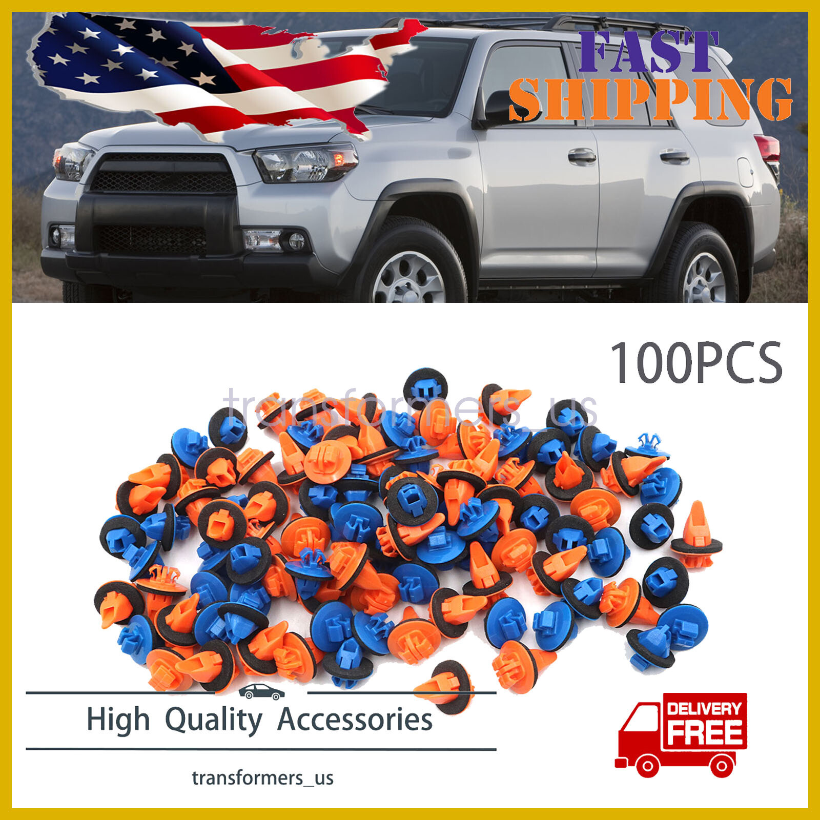 100x Fender Flare Retainer Clips For 05-16 Toyota Tacoma 75397-35010 75495-35010