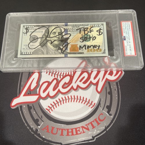 Floyd Mayweather Jr Signed $100 Bill US Currency x4 Inscriptions PSA 10 Auto G