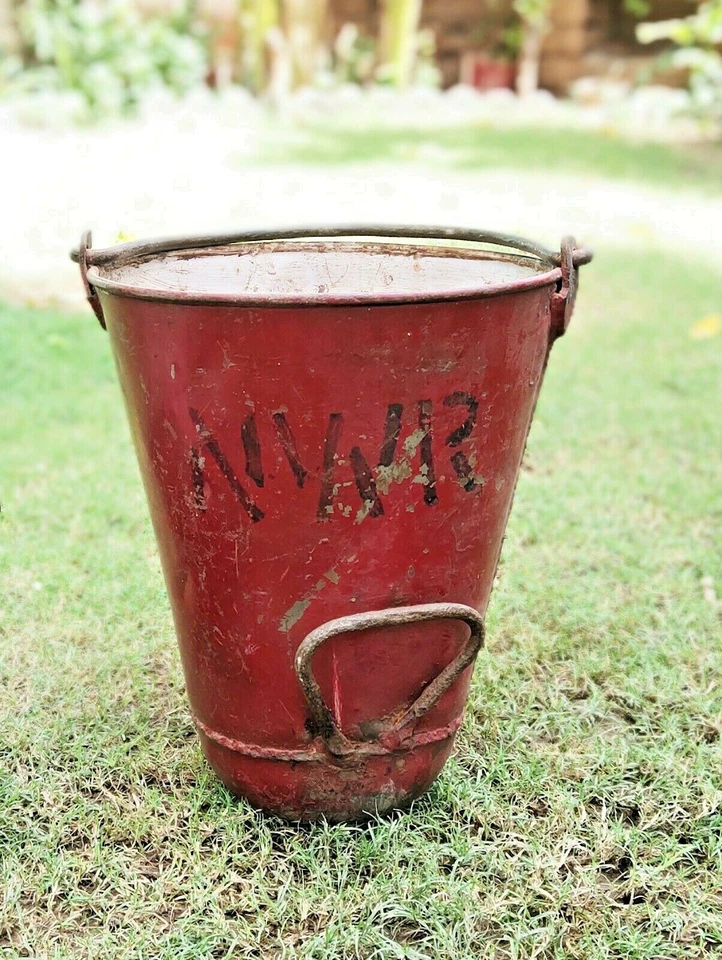 Balde de fogo estilo vintage para jardim interno e externo conjunto de decoração de fazenda 2 - Imagem 2 de 4