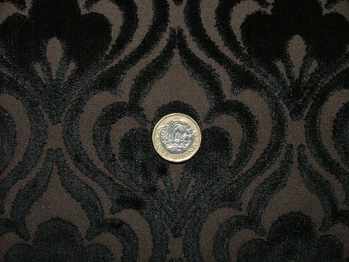 Tremezzo Schwarz Extra Dick Plüsch Kurzer Flor samt Stoff Vorhang Polster Kissen - Bild 11 von 16