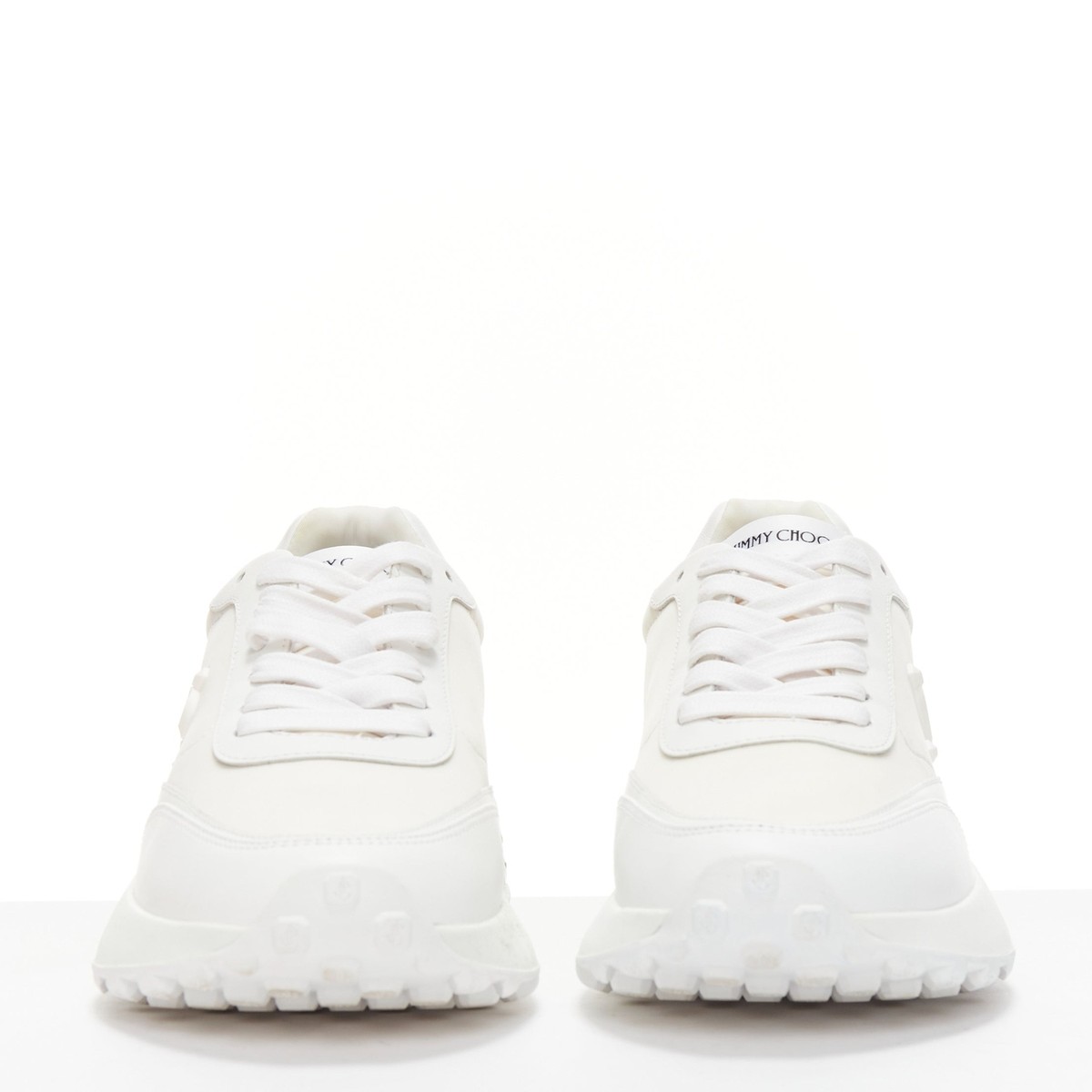 JIMMY CHOO Memphis white JC logo clear debossed crystal dad JIMMY CHOO Memphis white JC logo clear debossed crystal dad
