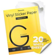 Vinyl Sticker Paper, Premium Glossy Printable Vinyl Sticker Paper for Inkjet ...