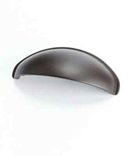 2-1/2" C-C Cabinet CUP BIN Pull Furniture Hardware Oil Rubbed Bronze