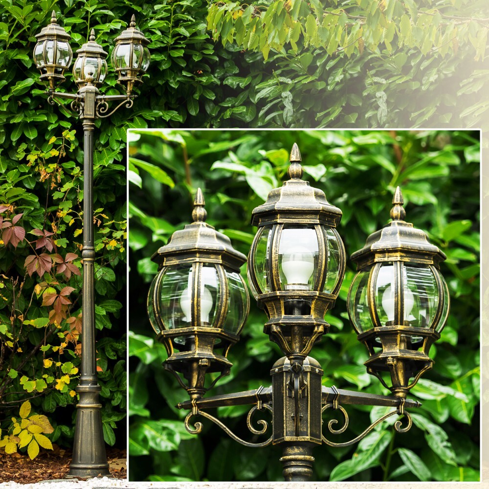 Lampada da terra da esterno marrone oro sentieri lampade giardino sentiero esterno luci candelabri