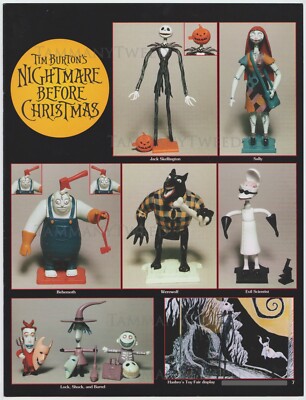 The Nightmare Before Christmas Vintage 90s Toys 2-Sided Print Ad