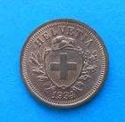 Switzerland Helvetia 1 rappen 1934 km 3.2 aUNC