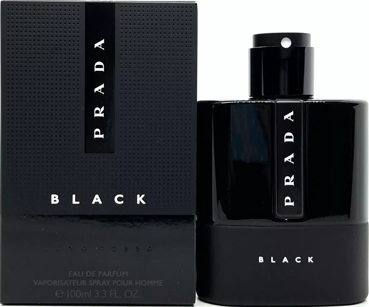 PRADA LUNA ROSSA BLACK EAU DE PARFUM SPRAY FOR MEN 3.3 Oz / 100 ml