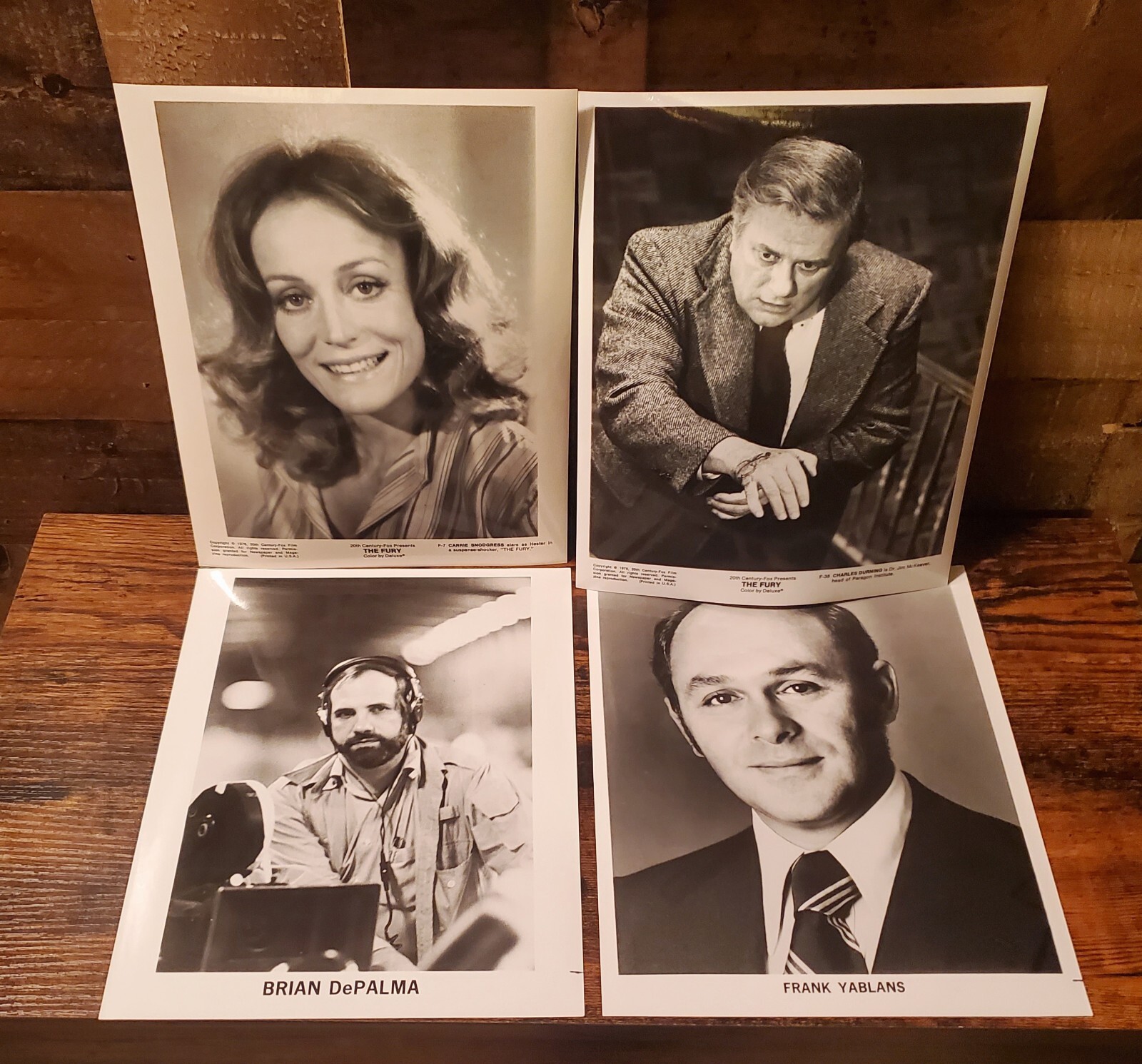 1978 "THE FURY" Brian DePalma Orig MOVIE PRESS KIT With (16) PHOTOS In Folder